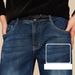 Man's clothing Simple and generous classic five-bag jeans men micro elastic fashion men's straight leg pants_viptrois.com