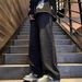 Men's Clothing Starry Sky Pattern Jeans Niche Design Straight Flared Wide Leg Pants_viptrois.com