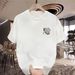 New Cotton Fashion Sense Printing Short-sleeved T-shirt Unisex Men Summer Tide Loose Hundred Tops_viptrois.com