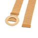 Women Braided Belts Fashion Woven Pearl Buckle Elastic Pp Grass Belt With Floral Skirt Decorated Long Gown_viptrois.com