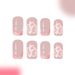 Short Bright Face Generous Armour Europe And The United States Cross-border Foreign Trade French Relief Flower Pearl Detachable Wear Nail Art 24 Piece_viptrois.com