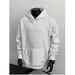 Oversized Hooded Sweatshirt For Men – Drop Shoulder & Colorblock Design (White, Heather Grey, Charcoal, Black)_viptrois.com