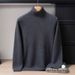 Nordmann High Collar 100% Pure Cashmere For Men, Autumn And Winter Knitted Base Shirt, Long Sleeve Pullover, Loose Fit, Warm Wool_viptrois.com