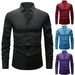 Men's Clothing Men's Long Sleeved Formal Business Casual Solid White Shirt Men's Long Sleeved Wrinkle Resistant Large Size_viptrois.com