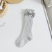 Kid's Clothing New Women's Vertical Striped Bow Pearl Maid Tube Socks Socks Sweet Children's Mesh Princess Socks_viptrois.com
