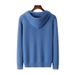 Men's Zip-Up Hooded Cardigan – Sporty Casual Knit Sweater With Front Pockets (Light Blue/Black/Grey/Dark Blue, Sizes S-3XL)_viptrois.com