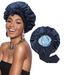 Double layer satin nightcap with ribbon bowknot silk hat headband beauty home hair care hat_viptrois.com