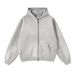 Men's Clothing Vintage Wax-Dye Fleece Hoodie – Oversized Streetwear Jacket With Dual-Zip Closure, 360g Cotton Blend, Wax-Resist Wash & Distressed_viptrois.com