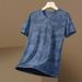 Men's Clothing Summer Thin Camouflage Versatile Ice Sense Quick Drying Large Size Men's Round Neck T Shirt Top Bottoming Shirt_viptrois.com