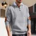 Men's Clothing American Loose Henry Placket Jacket Foreign Trade Pullover Hooded Texture Jacquard Thickened Men's Sweatshirt_viptrois.com