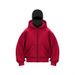 Double Hood Zip-Up Streetwear Sweatshirt – Unisex Oversized DIY Hoodie For Men & Women (Black/White/Grey)_viptrois.com
