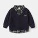 Children's Fake Two Piece Sweatshirt Wholesale 2025 New Korean Version Boy Baby Shirt Collar Splicing Sweatshirt One Piece Drop Shipping_viptrois.com