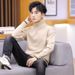 Turtleneck Sweater For Men, Fleece-Lined Thickened Knitwear, Korean Stle Autumn And Base Shirt, Men's Winter Top,_viptrois.com