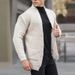 Clothing European American Fashion Cardigan Long-Sleeved Loose Solid Color Pocket Button Slim Fit Men's Autumn And_viptrois.com
