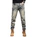 New Retro Nostalgic Jeans Men's Trendy Brand Large Size American Style Embroidered Jeans Men's Punk Straight Jeans_viptrois.com