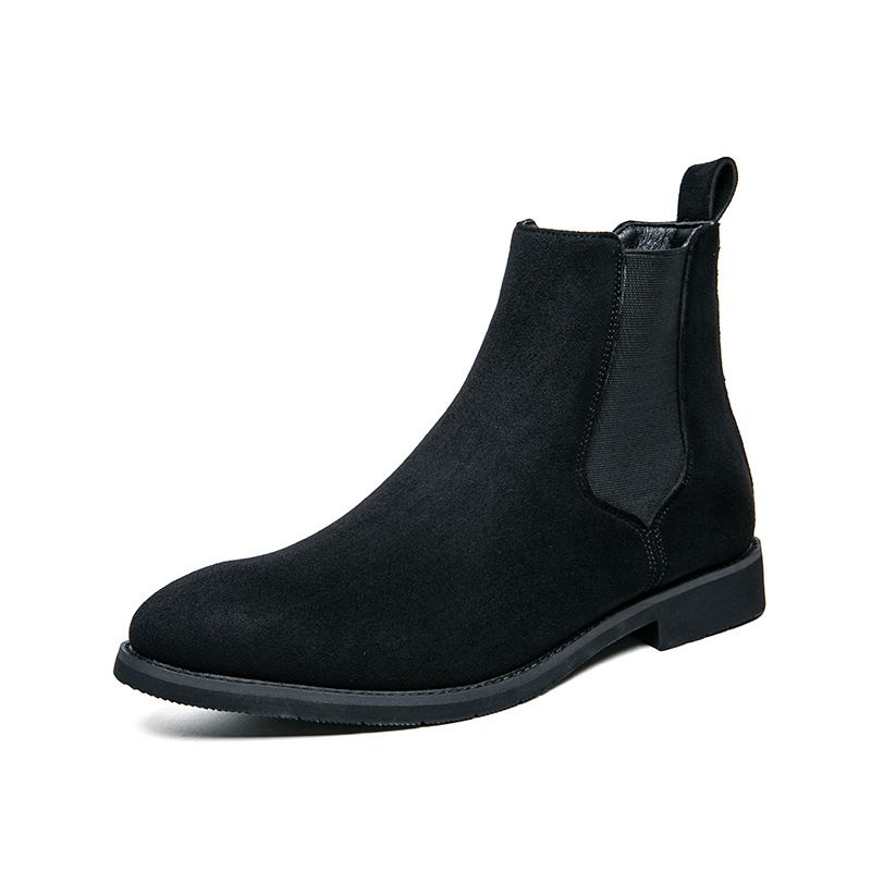 Men's Winter Chelsea Boots High Top Pointed Toe Ankle Boots Fashion Casual Slip-On Martin Boots For Big Size (38-48)_viptrois.com