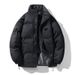 Men's Clothing Style Suede Cotton Padded Jacket For Men, Solid Color, Triangle Loose Fitting Puffer Jacket, Fashionable Cotton Coat._viptrois.com
