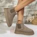Women's Shoes Large Size Mid Tube Thick Soled Snow Boots For Women 2025 Autumn And Winter New Style Slip On Fashionable Popular Cotton Shoes For Women_viptrois.com