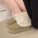Thick-soled snow boots and fleece short boots_viptrois.com