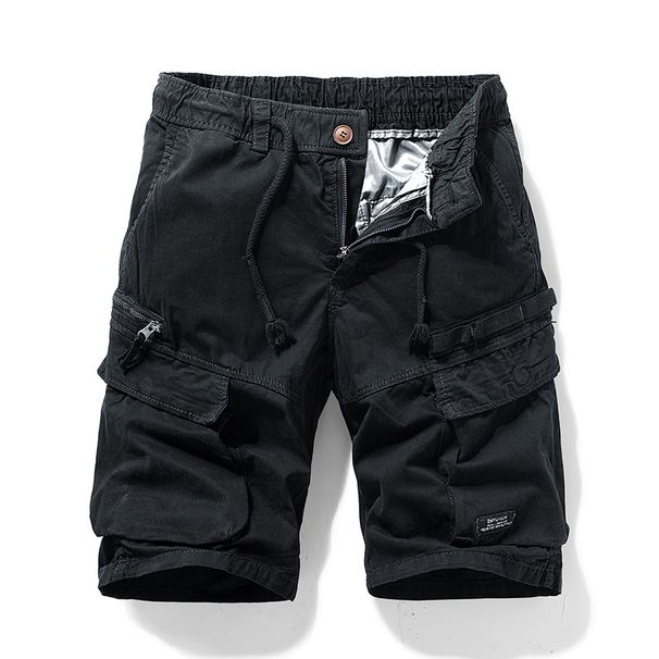 Men's Clothing Men's Summer New Zipper Multi Pocket Trendy Retro Workwear Shorts_viptrois.com