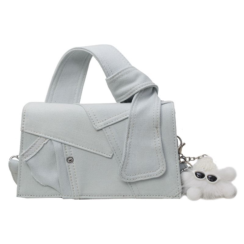 Handba For Women, Fashionable Patchwork Crossbody Niche And Versatile Casual Shoulder Ba, Simple Denim Small Square_viptrois.com
