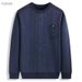 1 Dropshipping New Winter Sweater For Middle-aged And Elderly Men, Blended Wool Sweater, Fleece-lined Thickened Crew Neck_viptrois.com