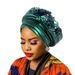 Women's Scarves Ethnic Heavy Industry Flower Beauty Strip Two Layer Sponge Turban Cap_viptrois.com