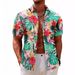 designer shirt men utton up print bowling shirt hawaii floral casual shirts men slim fit short sve dr hawaiian_viptrois.com