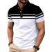 Cross-Border Fashion 3DPolo Shirt Summer Simple Pattern Printed Short Sleeve T-Shirt Casual Top Striped Men's Clothing_viptrois.com