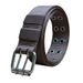 Canvas Men And Women Trendy Double Pin Buckle Punk Belt Casual Cargo Pants Waistband_viptrois.com