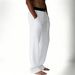 Men's Clothing Men's Linen Casual Trousers Color Blocked Loose Fitting Comfortable Drawstring Beach Vacation Pants_viptrois.com