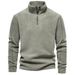 Pure Pure Autumn Winter New Half Zip Long Sleeve Sweatshirt Stand Collar Cross-Border Trendy Versatile Men's Fleece Top_viptrois.com