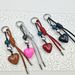 Bag Pendant Simple And Creative New Leather Rope Heart-shaped Keychain Weaving_viptrois.com