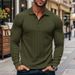 New Men's Polo Shirt Long Sleeve Button-down Solid Color Popular Pullover Knitwear Streetwear Clothing_viptrois.com