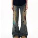 Men's Clothing Stitching Straight Loose Jeans Spring And Autumn High Street Trousers_viptrois.com