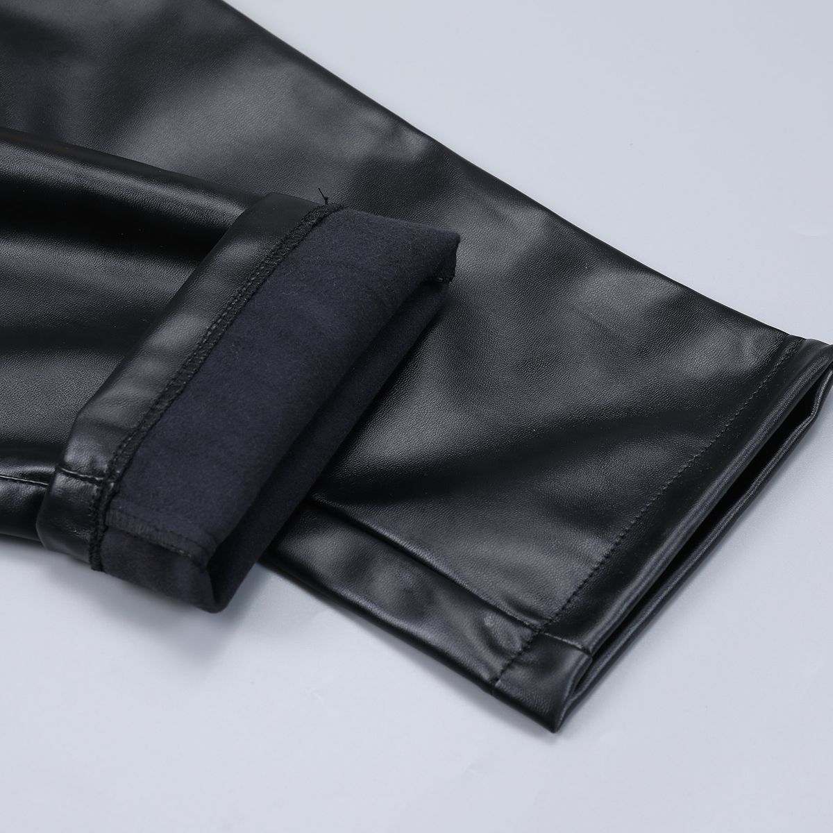 Men's Clothing Style Slim Leather Pants For Men In Autumn And Winter Tight Motorcycle Trousers Fashionable And Simple Trendy Men's PU Leather Trousers_viptrois.com