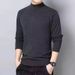boy De Rong Half Turtleneck Long Sleeve T-Shirt Men, Autumn And Winter Slim Fit Solid Color Inner Wear, Trendy Clothing,_viptrois.com
