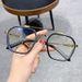 Handsome Glasses For Male Trendy Students, Oversized Frame, Round Face, Slimming Effect, Myopia Glasses, Blue Light And_viptrois.com