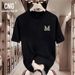 Men's Clothing American Style Handsome Heavy Short Sleeved T Shirt For Men And Women Summer Pure Cotton Street Casual Ins Loose Tops_viptrois.com