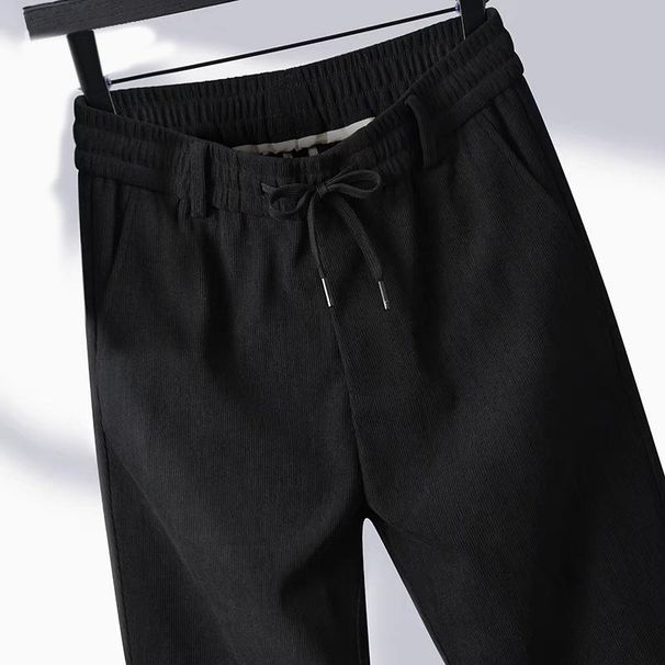 Men's Clothing Thick Casual Pants All Match Loose Breathable Straight Stretch Sports Pants_viptrois.com