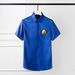 Men's Short Sleeve Shirt With Dragon Head Badge Imported Machine Embroidery Wrinkle Free Cotton Basic Casual Summer White Black_viptrois.com