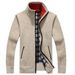 2025 Autumn And Winter Sweater Cardigan Men's Thickened Warm Young Middle-aged Loose Large Size Stand-up Neck Zipper Knitted Sweater_viptrois.com