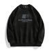 Suede-Fleece Crewneck Sweatshirt – Split-Panel Streetwear Pullover With Embroidered Typography (Unisex, S-XXXL, Black/Olive/Stone, 96% Polyester)_viptrois.com