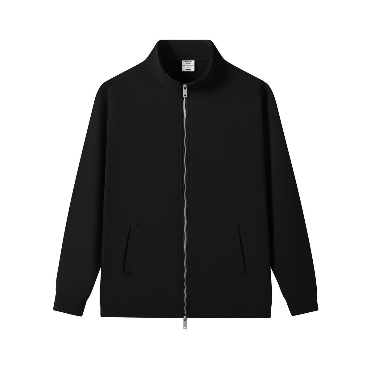Unisex Heavyweight 420g Terry Cloth Zip-Up Cardigan Jacket - Stand Collar, Oversized Fit, Soft & Breathable For Men & Women_viptrois.com