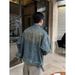 Men's Clothing Denim Jacket Retro Washed Jacket Trendy Handsome Loose Casual Workwear Top_viptrois.com