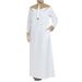 Man's Clothing Muslim Robes Simple Loose Standing Collar Color Patchwork Color Contrast Long-sleeved Men's Jumpsuit_viptrois.com