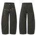 Men's Clothing & Archer0603 & Autumn/Winter New American High Street Trendy Brand Curved Blade Jeans Embroidered Flower Wide Leg Cargo Pants For Men_viptrois.com