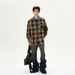 American Retro Plaid Shirt For Men, New Spring And Autumn Style, Niche High End Loose Loose Trendy Casual Jacket Top._viptrois.com