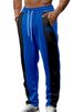 Men’s Color-Block Jogger Pants – Logo-Embellished Drawstring Casual Trousers (Navy/Black/Grey/Charcoal/Burgundy, S-XXXL)_viptrois.com