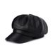 Autumn Winter Octagonal Leather Women Korean Version Versatile Warm Face-Flattering Painter Hat PU Duckbill Beret_viptrois.com